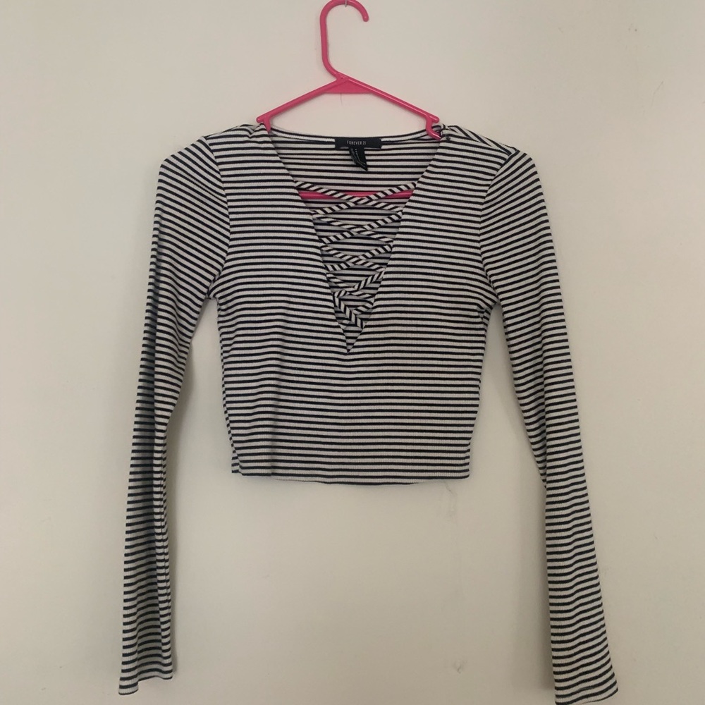 Striped crop top